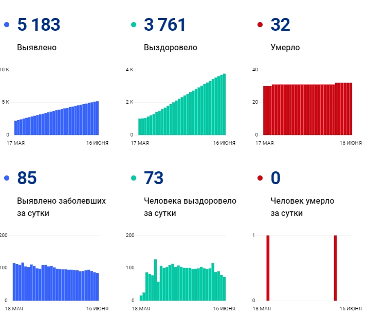 16 июня: в Брянской области обновлены данные по коронавирусу
