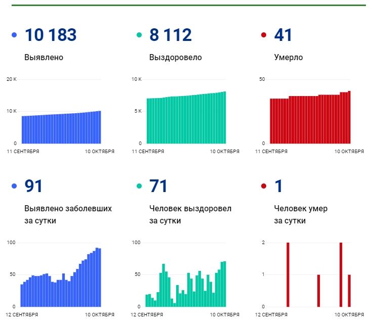 10 октября: в Брянской области обновлены данные по коронавирусу