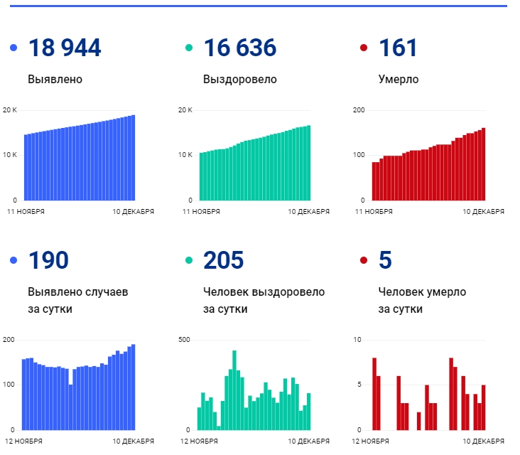 10 декабря: в Брянской области обновлены данные по коронавирусу