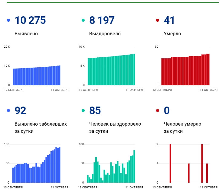 11 октября: в Брянской области обновлены данные по коронавирусу