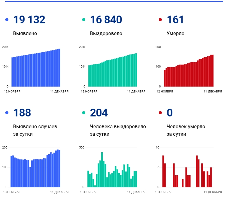 11 декабря: в Брянской области обновлены данные по коронавирусу
