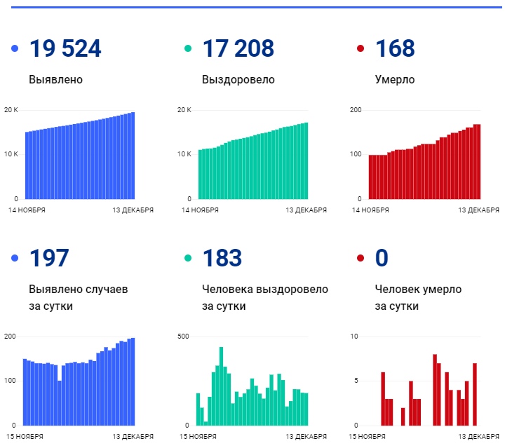 13 декабря: в Брянской области обновлены данные по коронавирусу