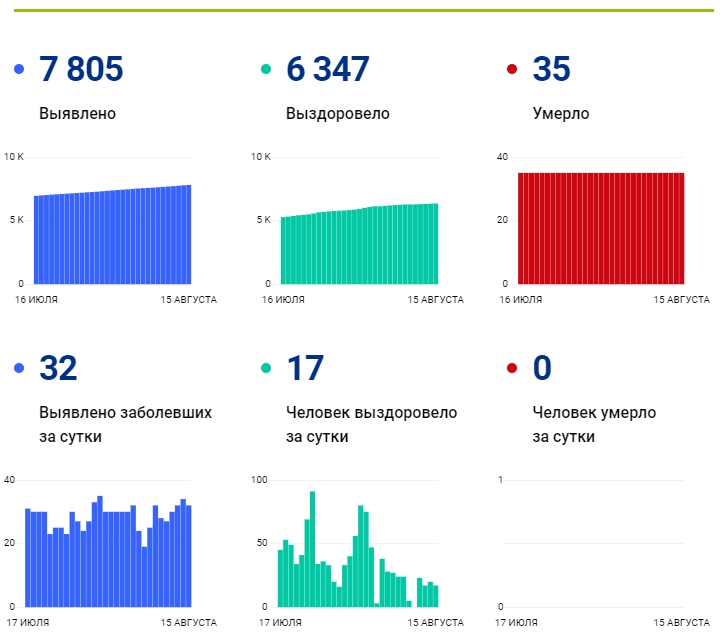 15 августа: в Брянской области обновлены данные по коронавирусу