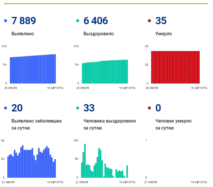 19 августа: в Брянской области обновлены данные по коронавирусу