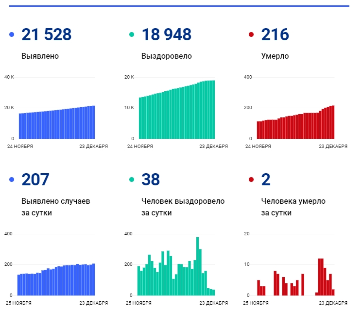 23 декабря: в Брянской области обновлены данные по коронавирусу