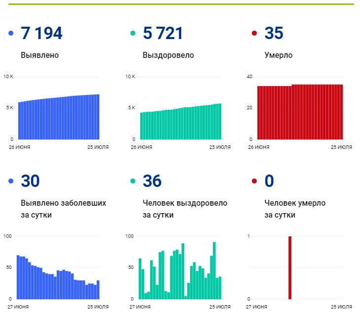 25 июля: в Брянской области обновлены данные по коронавирусу