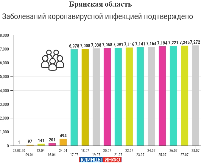 28 июля: в Брянской области обновлены данные по коронавирусу