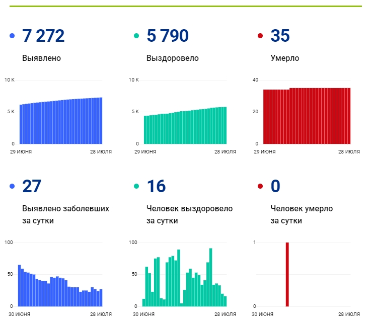 28 июля: в Брянской области обновлены данные по коронавирусу