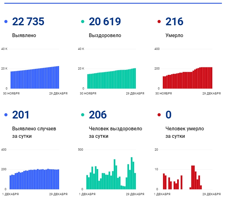 29 декабря: в Брянской области обновлены данные по коронавирусу