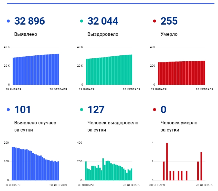 28 февраля: в Брянской области обновлены данные по коронавирусу