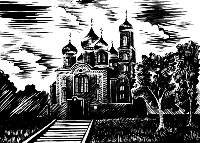Цикл графических работ «Виды города Клинцы»