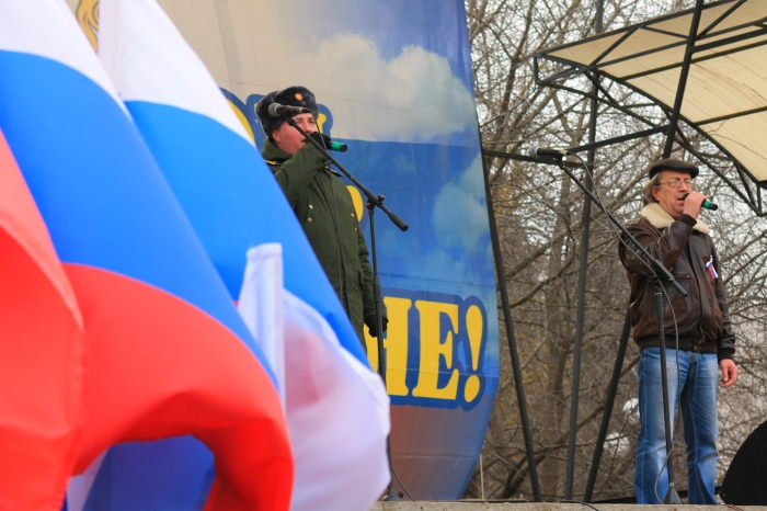 В Клинцах прошел митинг, посвящённый воссоединению Крыма и Севастополя с Российской Федерацией