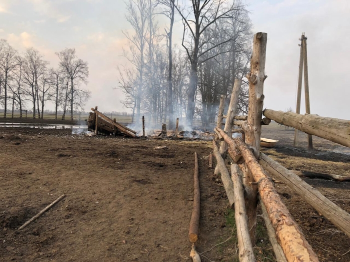 В Клинцовском районе произошел пожар