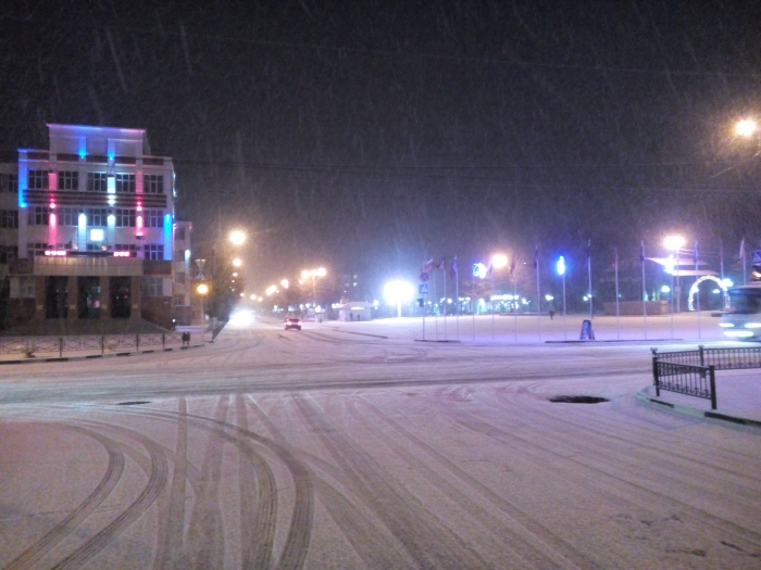 В Клинцах начался снегопад