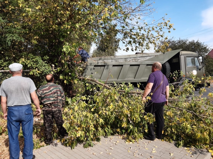 Сотрудники Клинцовской ТШ ДОСААФ навели порядок на прилегающей территории