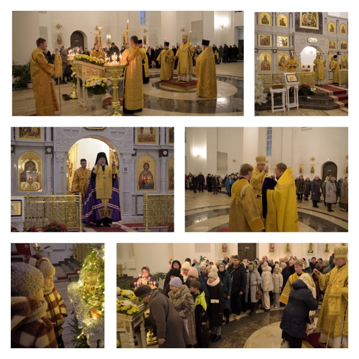 В Клинцах епископ Владимир совершил всенощное бдение в Богоявленском кафедральном соборе
