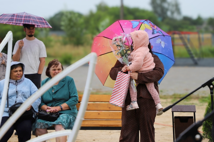В селе Коржовка-Голубовка торжественно открыли новое общественное пространство