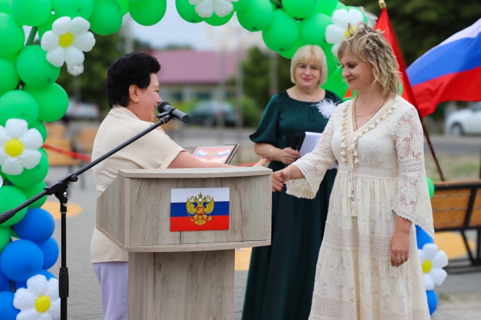 В селе Коржовка-Голубовка торжественно открыли новое общественное пространство