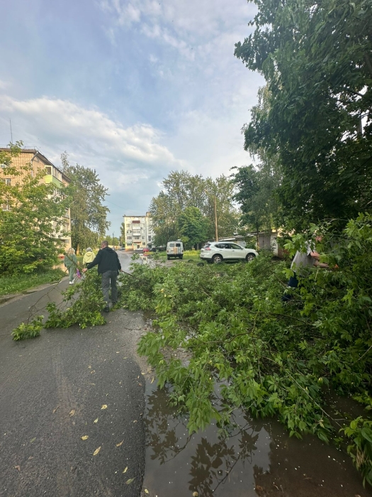В Клинцах ликвидируют последствия непогоды