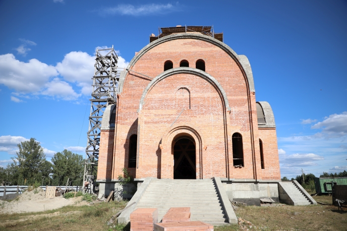В Гомельской области продолжается строительство храма в честь преподобного Олега Брянского 