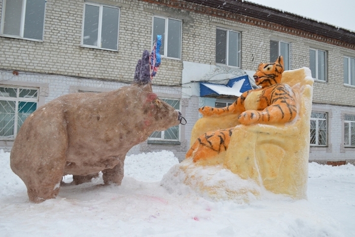 В исправительных учреждениях Брянской области завершился конкурс снежных фигур