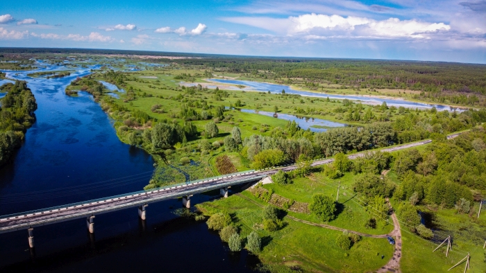 Клинцовский район: Река Ипуть в р-не Ущерпья