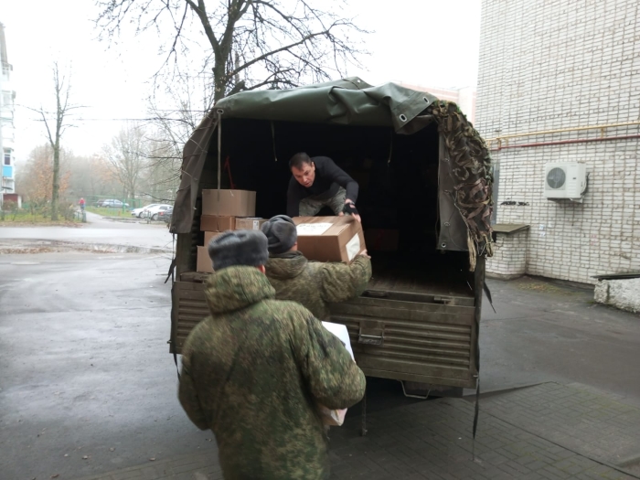 Из Брянской области отправлена очередная партия гуманитарной помощи для военнослужащих