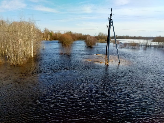 Разлив реки Унеча в Клинцовском районе