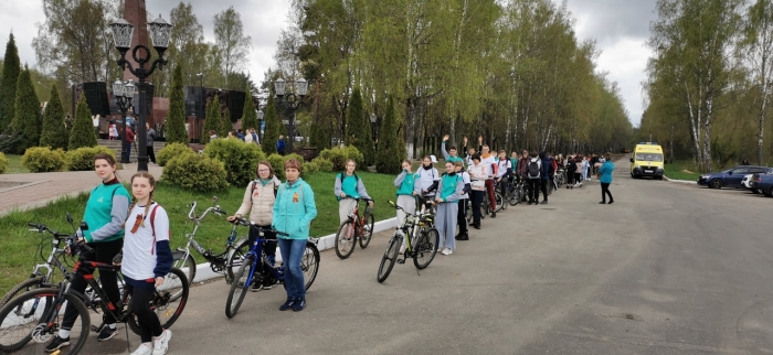 В Клинцах прошел велопробег, приуроченный ко Дню Победы
