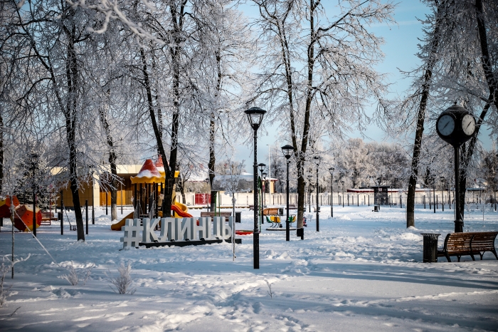 Зима в горпарке Клинцов: снежный фоторепортаж